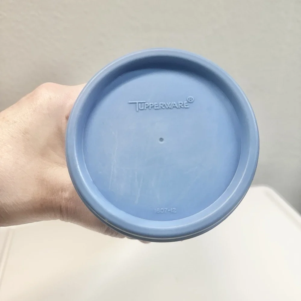Vintage Tupperware Spaghetti Keeper 1661 Modular Mate Canister Blue Lid‎ 1607